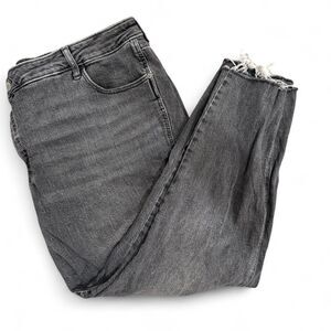 Old Navy Women's Black Grey Vintage Inspired Straight Leg Jeans Denim Sz 22